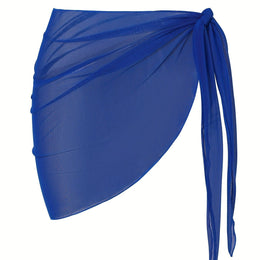 KissICON Royal Blue / One-size Sheer Beach Wrap Skirt – Elasticity Resort Essential