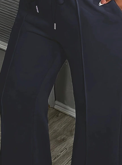 jkthpu-45 Royal Blue / UK 20 Navy Plus Size NonStretch Joggers Casual  Chic