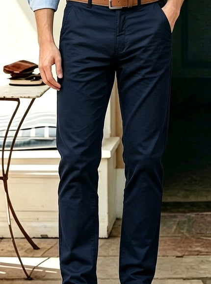KissICON Royal Blue / UK 28 Mens AllSeason Stretch Chino Suit Trousers