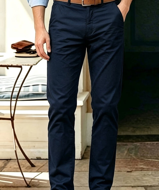 KissICON Royal Blue / UK 28 Mens AllSeason Stretch Chino Suit Trousers