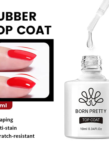 KissICON RubberTopCoat-10ml KissIcon Born Pretty 6 In 1 Nail Glue