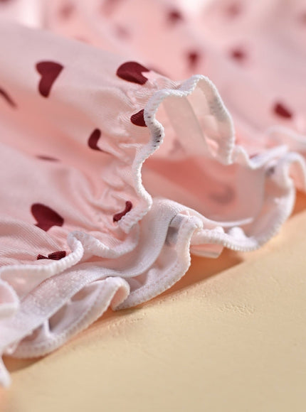 KissICON Ruffled Heart Lightweight Dot Panties 6pack