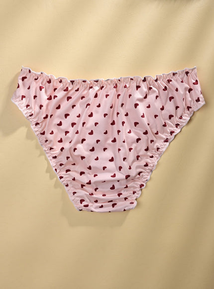 KissICON Ruffled Heart Lightweight Dot Panties 6pack