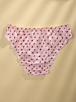 KissICON Ruffled Heart Lightweight Dot Panties 6pack
