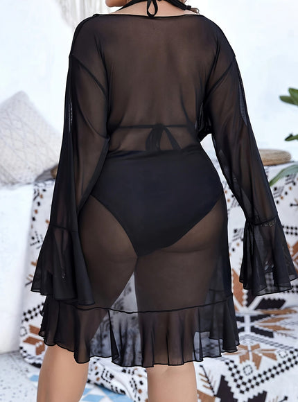 KissICON Ruffled Mesh Coverup – Chic Curve