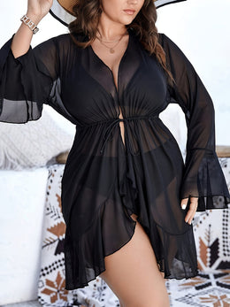 KissICON Ruffled Mesh Coverup – Chic Curve