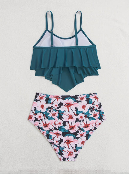 KissICON Ruffled Tummycovering Solid Bikini – Vacation Ready