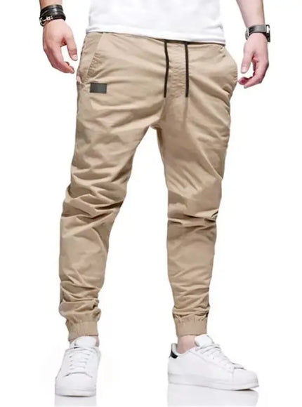 KissICON S / Champagne New Men's Casual Sports Pants Sweatpants Male Jogger Cargo Harem Pencil Pants Trousers Multi-pocket Sweatwear