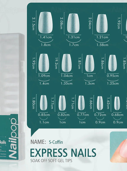 KissICON S-Coffin KissIcon Nailpop Matte Nails 240pcs Press On -