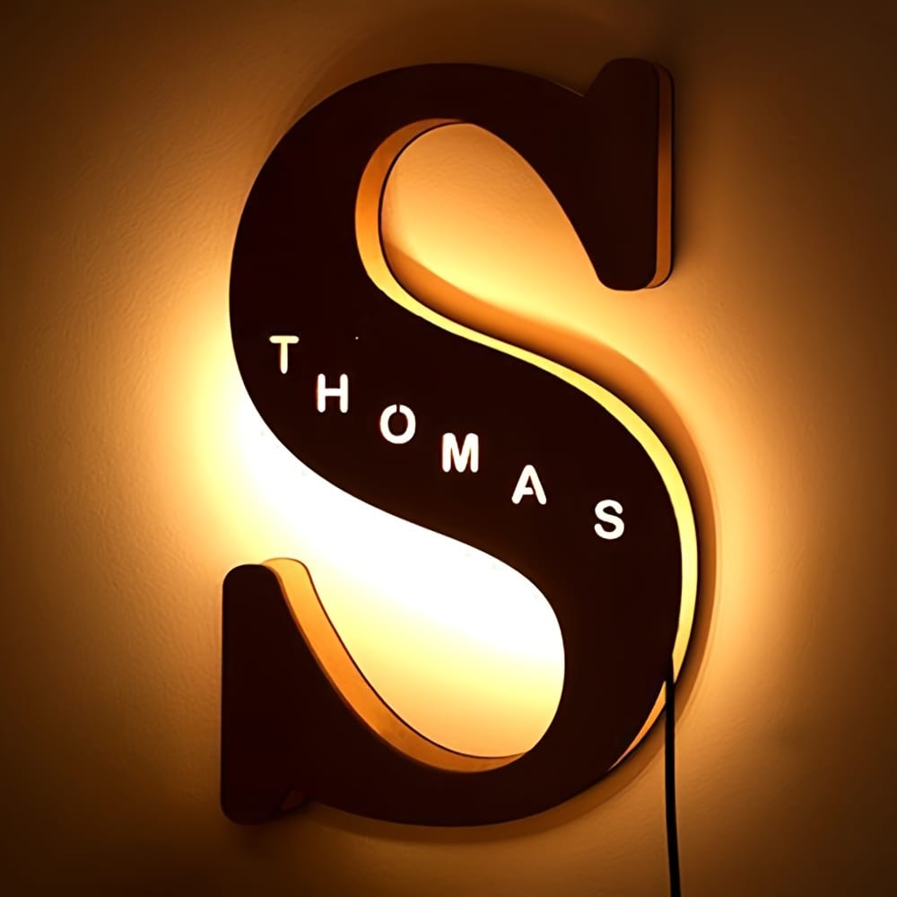 KissICON S Custom LED Name Lamp Personal Gift for Lovers  Family