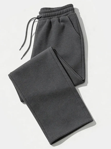 KissICON S / Dark Grey Mens Sweatpants Straight Fit Joggers for Sports and Streetwear Loose Oversized Casual Pant Drawstring Multi-pocket Men Long Pant
