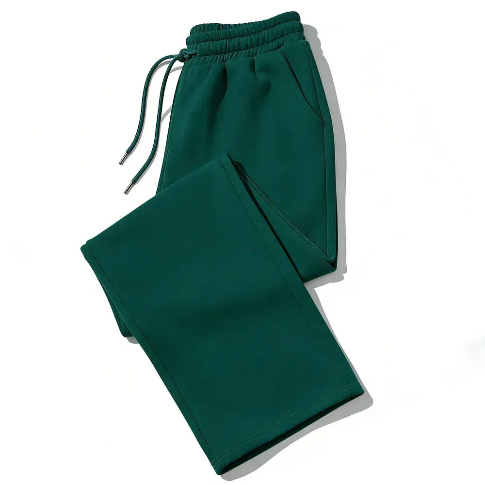 KissICON S / green Mens Sweatpants Straight Fit Joggers for Sports and Streetwear Loose Oversized Casual Pant Drawstring Multi-pocket Men Long Pant
