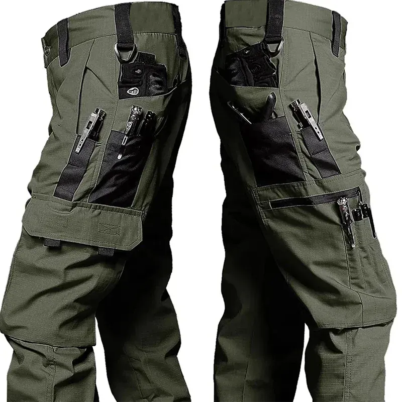 KissICON S / green Mens Waterproof Outdoor Tactical Cargo Work Pants