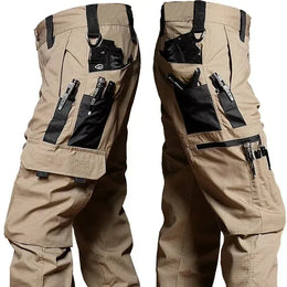 KissICON S / khaki Mens Waterproof Outdoor Tactical Cargo Work Pants