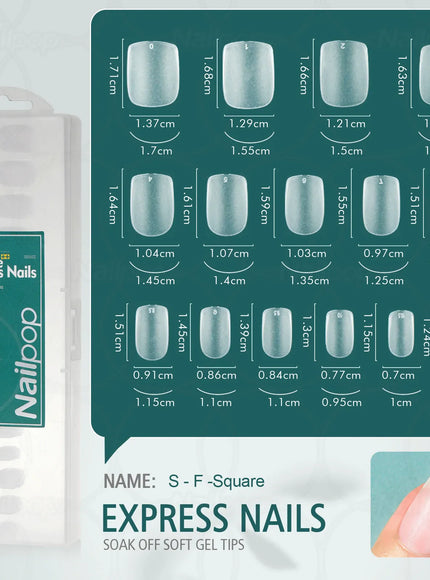 KissICON S-Square-F KissIcon Nailpop Matte Nails 240pcs Press On -