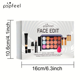 KissICON S0008A Beginner Allinone Makeup Kit Primer Brushes