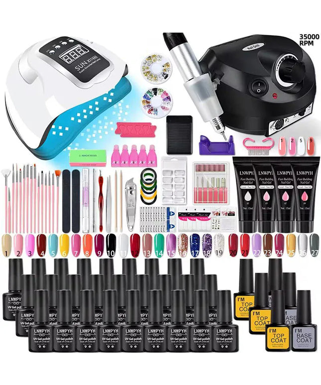 KissICON S043-X11MAX-1-27 KissIcon Nail Kit Gel Set With UV Lamp