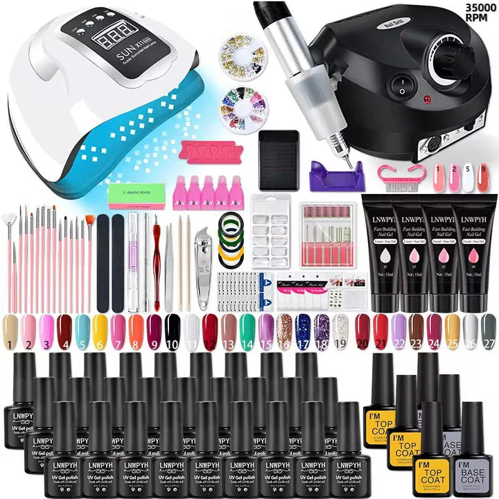 KissIcon Nail Kit Gel Set With UV Lamp