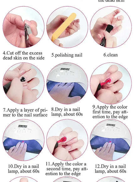 KissICON S043-X11MAX-1-27 Nail Polish Kit Acrylic Gel Set With UV