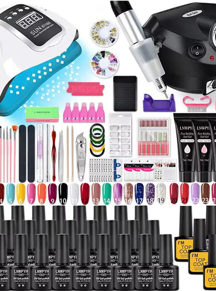 KissICON S043-X11MAX-1-27 Nail Polish Kit Acrylic Gel Set With UV