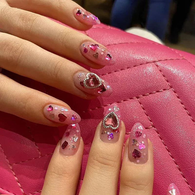 KissICON S1 KissIcon Blush Pink Nails Pearl 3D Tips -