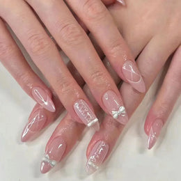 KissICON S12 KissIcon Blush Pink Nails Pearl 3D Tips -