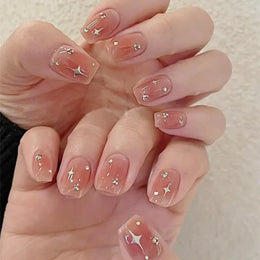 KissICON S14 KissIcon Blush Pink Nails Pearl 3D Tips -