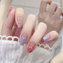 KissICON S17 KissIcon Blush Pink Nails Pearl 3D Tips -