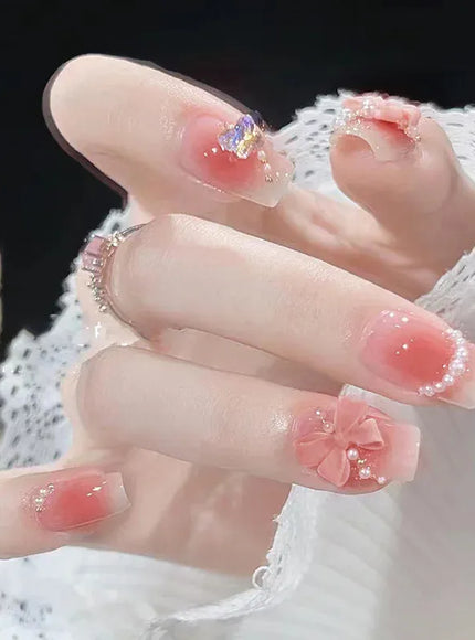 KissICON S21 KissIcon Blush Pink Nails Pearl 3D Tips -