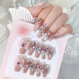 KissICON S25 KissIcon Blush Pink Nails Pearl 3D Tips -