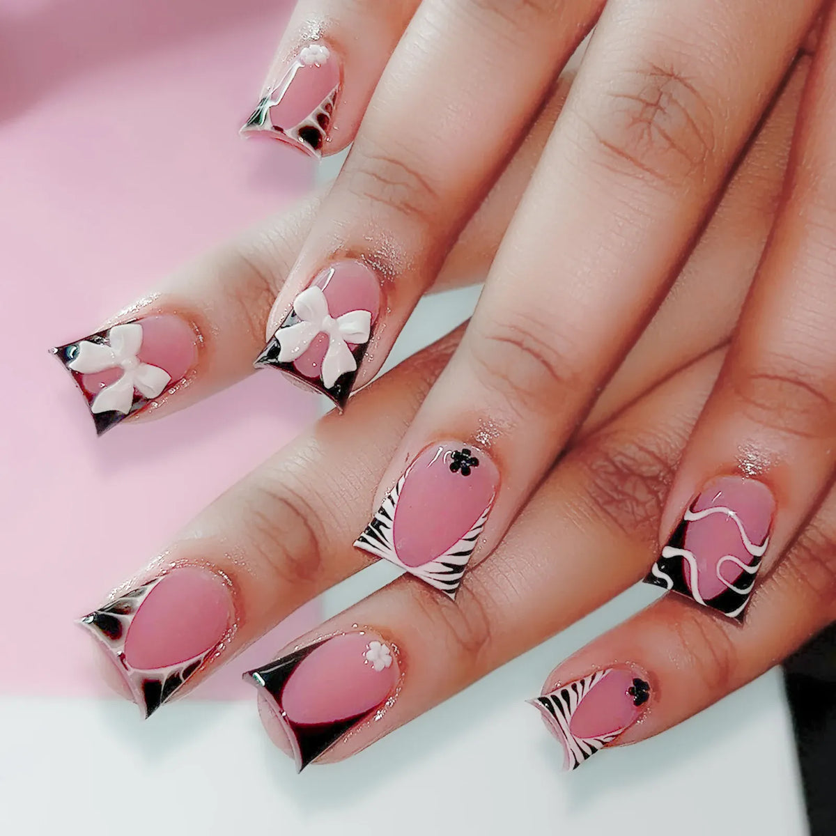 KissICON S27 KissIcon Blush Pink Nails Pearl 3D Tips -