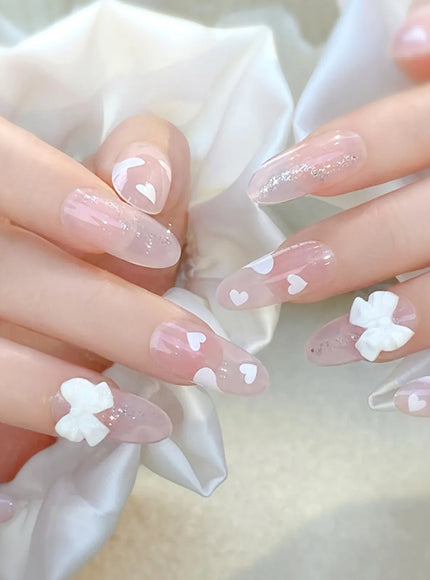 KissICON S29 KissIcon Blush Pink Nails Pearl 3D Tips -