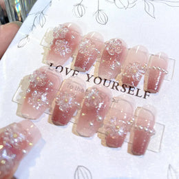 KissICON S3 KissIcon Blush Pink Nails Pearl 3D Tips -