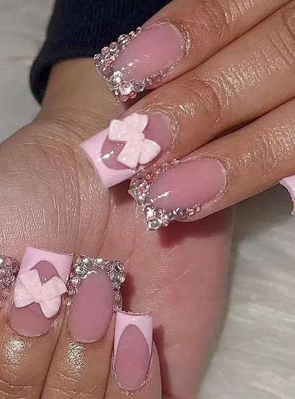 KissICON S33 KissIcon Blush Pink Nails Pearl 3D Tips -