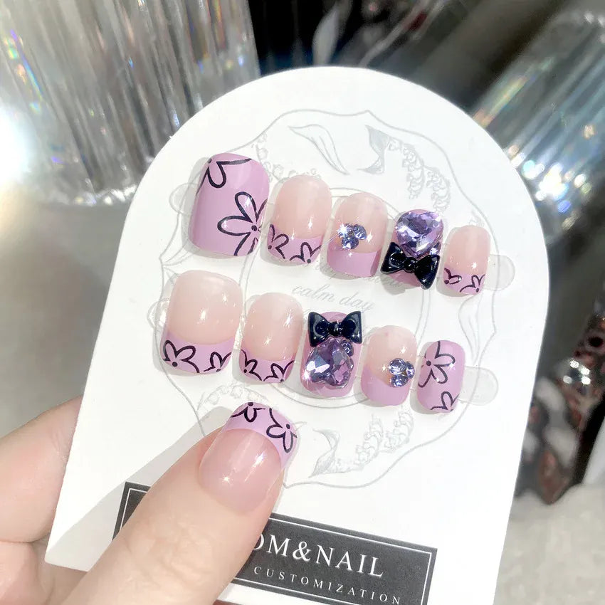 KissICON S34 KissIcon Blush Pink Nails Pearl 3D Tips -