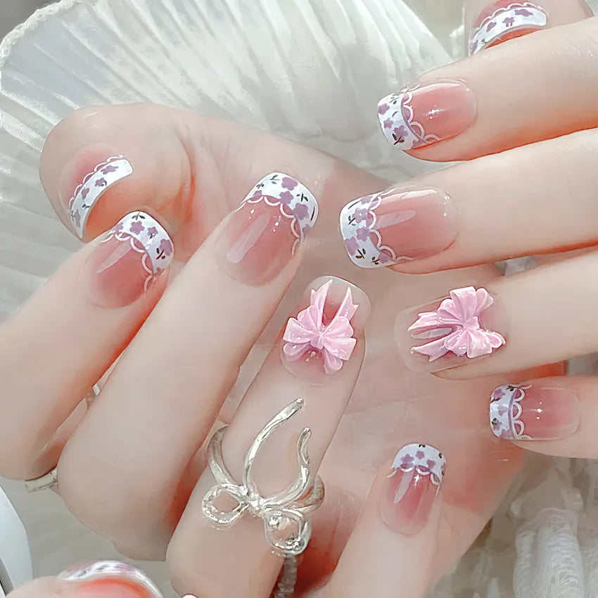KissICON S36 KissIcon Blush Pink Nails Pearl 3D Tips -