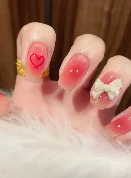 KissICON S38 KissIcon Blush Pink Nails Pearl 3D Tips -