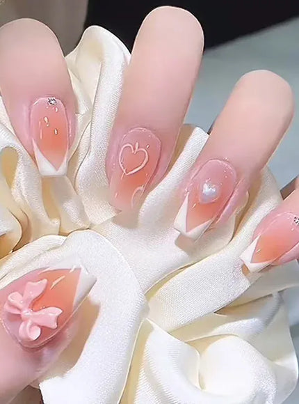 KissICON S39 KissIcon Blush Pink Nails Pearl 3D Tips -