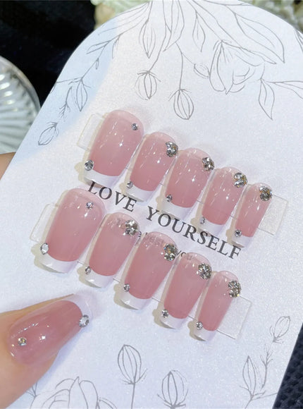 KissICON S4 KissIcon Blush Pink Nails Pearl 3D Tips -