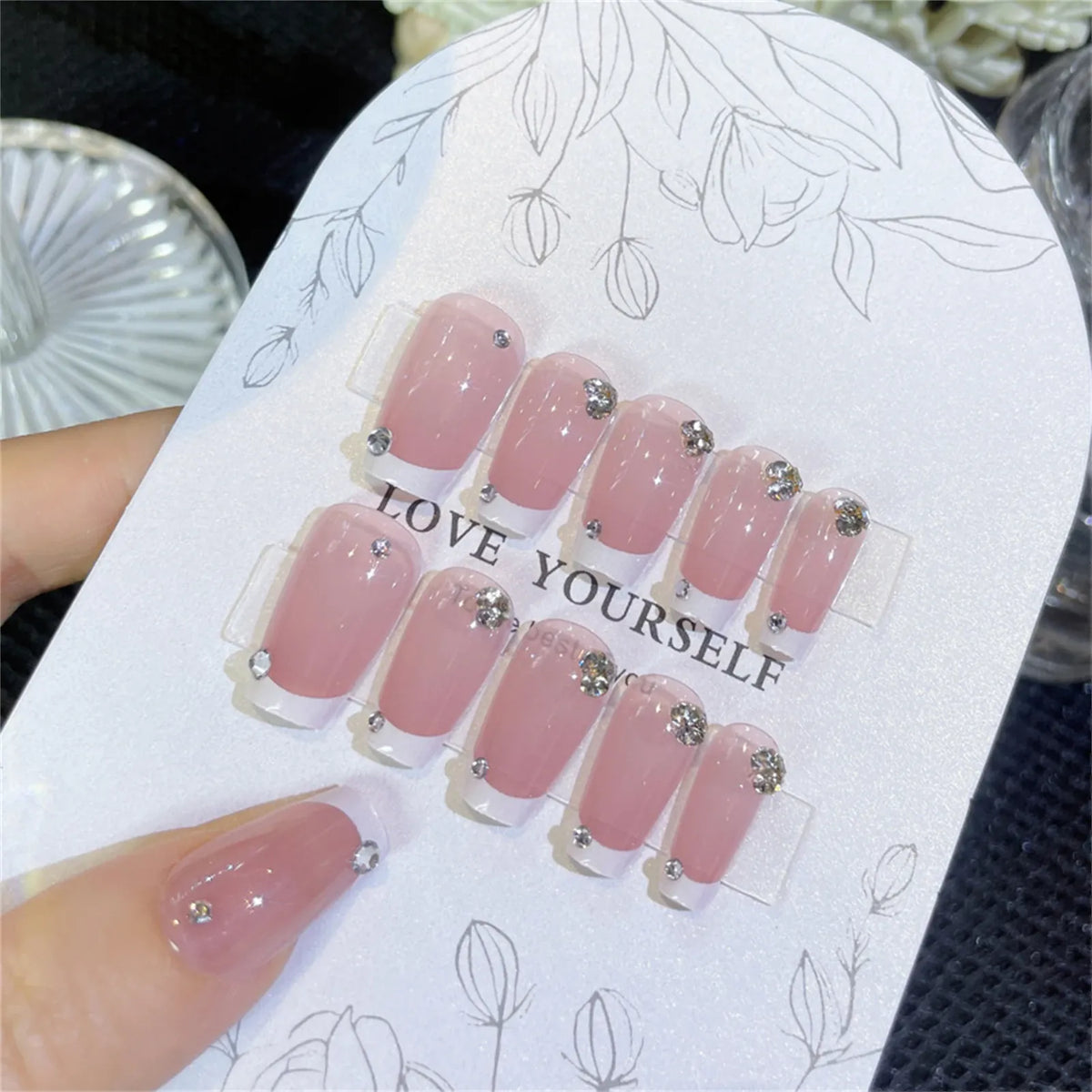 KissICON S4 KissIcon Blush Pink Nails Pearl 3D Tips -