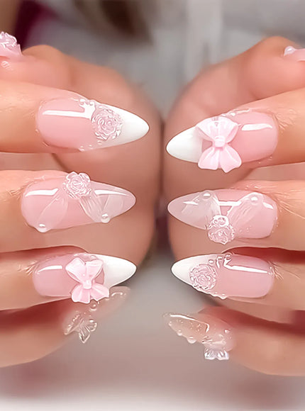 KissICON S5 KissIcon Blush Pink Nails Pearl 3D Tips -