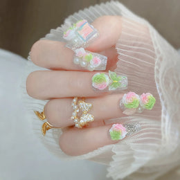 KissICON S6 KissIcon Blush Pink Nails Pearl 3D Tips -