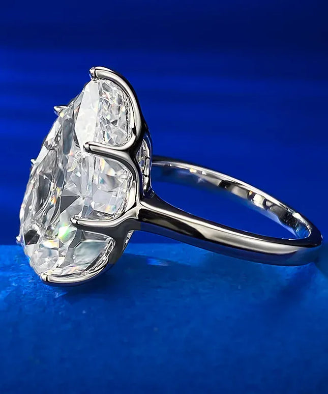 Dropshipman S925 Silver Diamond Ring American - Waterdrop Design