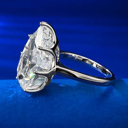 Dropshipman S925 Silver Diamond Ring American - Waterdrop Design