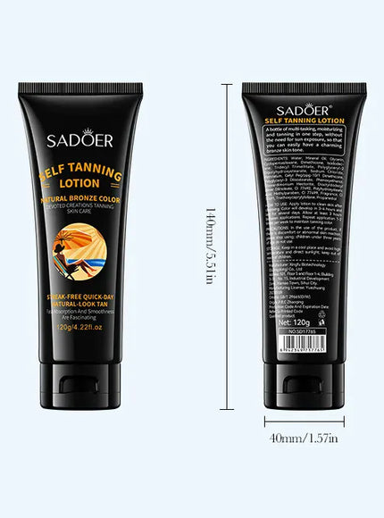 KissICON Sadoer Self Tanner Lotion Flawless Sunless Tan For