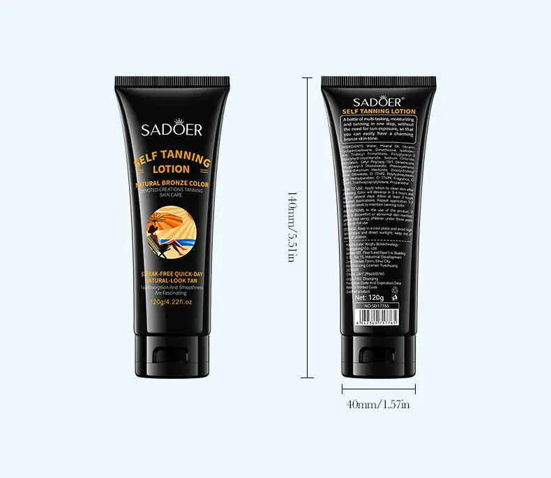 KissICON Sadoer Self Tanner Lotion Flawless Sunless Tan For