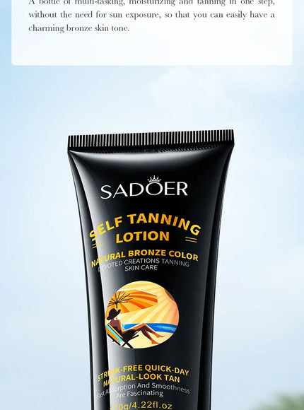 KissICON Sadoer Self Tanner Lotion Flawless Sunless Tan For