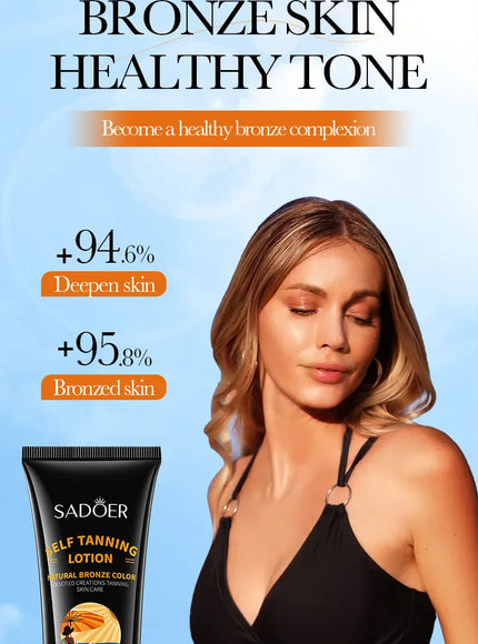 KissICON Sadoer Self Tanner Lotion Flawless Sunless Tan For
