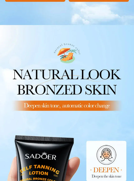 KissICON Sadoer Self Tanner Lotion Flawless Sunless Tan For