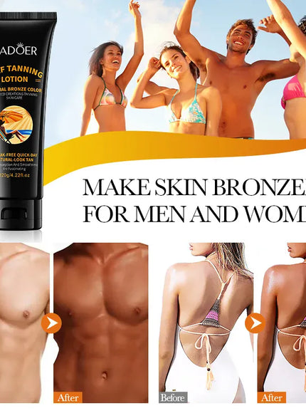 KissICON Sadoer Self Tanner Lotion Flawless Sunless Tan For